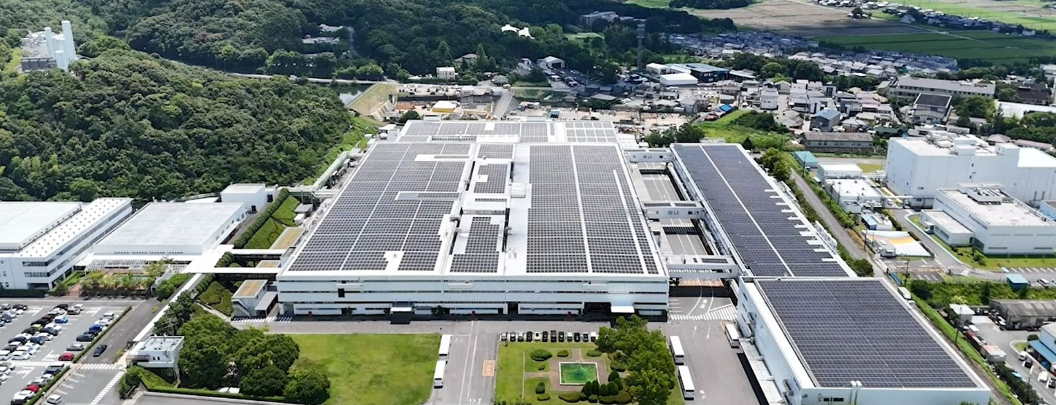太陽光パネルを設置が設置された工場