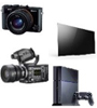 デジタルスチルカメラ　サーバーショット、プロフェッショナルカムコーダ―、テレビ　ブラビア
、Playstation4